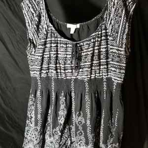 Black Boho Top